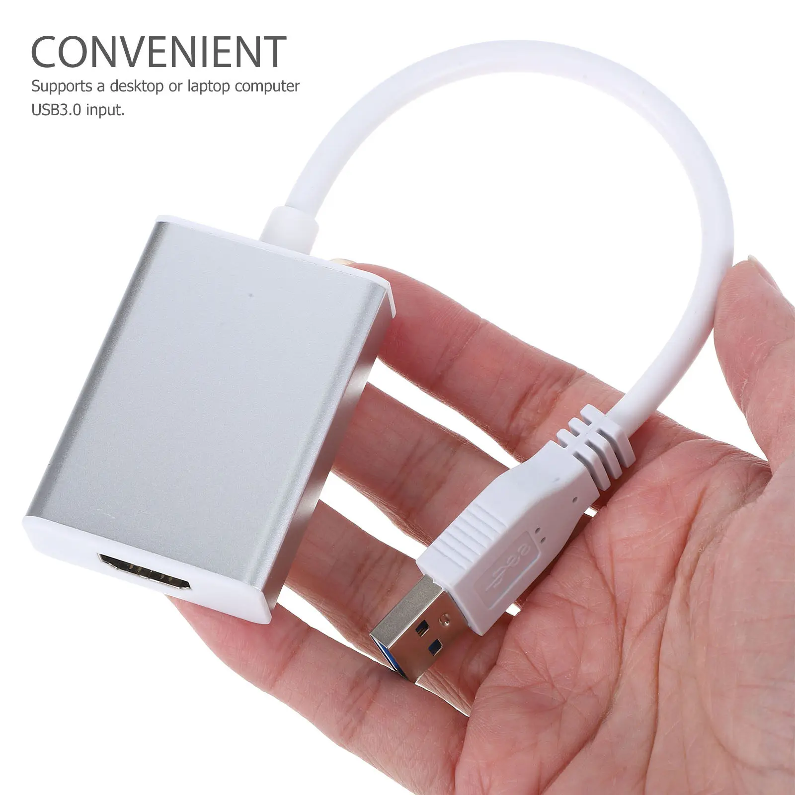 USB 3.0-어댑터 케이블 1080P 비디오 오디오 동기화 지원 미러 확장 회전 디스플레이 PC 노트북 Hdtv 프로젝터 Xp