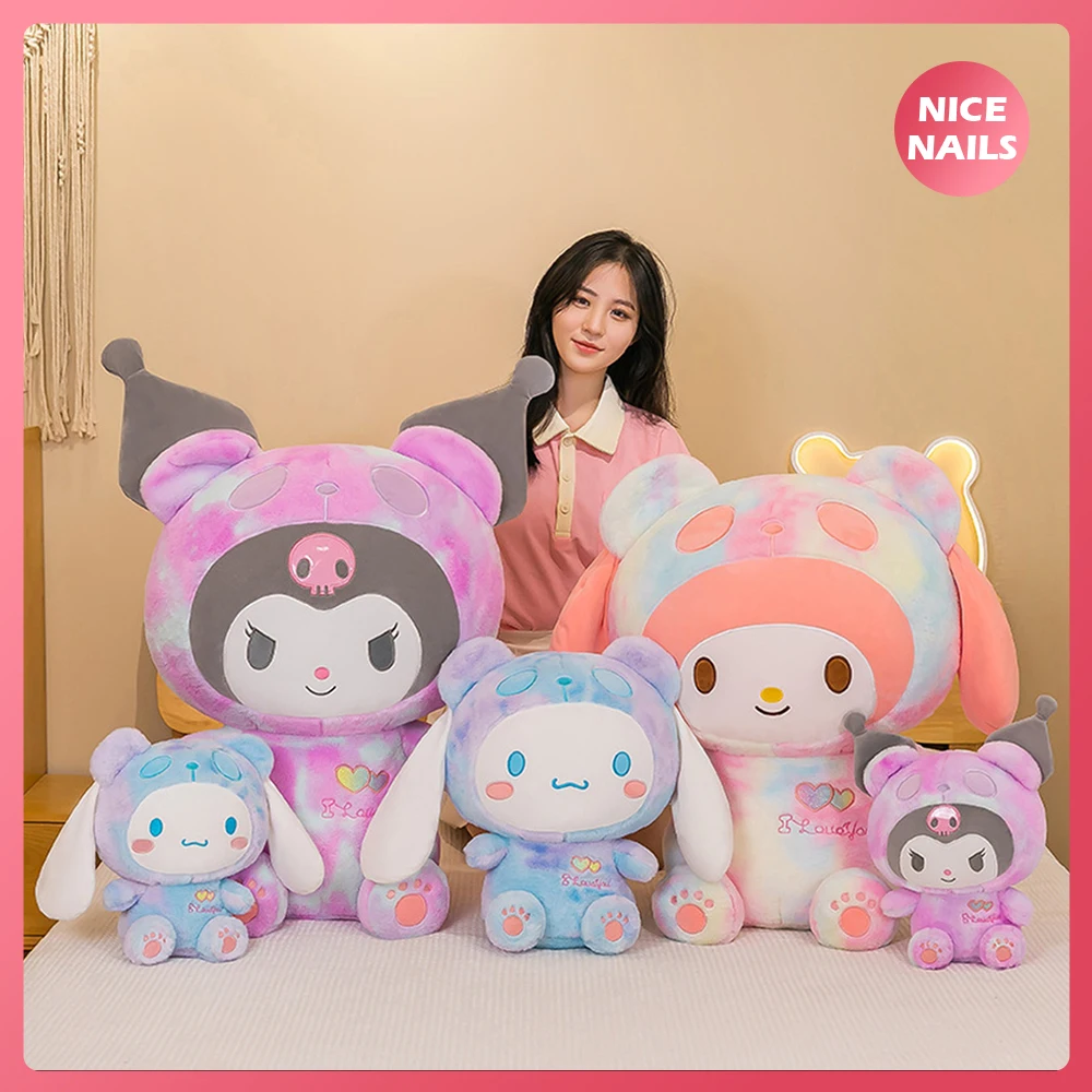 

30-90Cm Large Size Kawaii Plush Doll Kuromi My Melody Cinnamoroll Soft Comfort Dolls Children Room Decoration Accessory Gifts