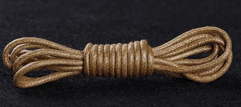 Premium Waxed Cotton and Leather Waterproof Shoelaces