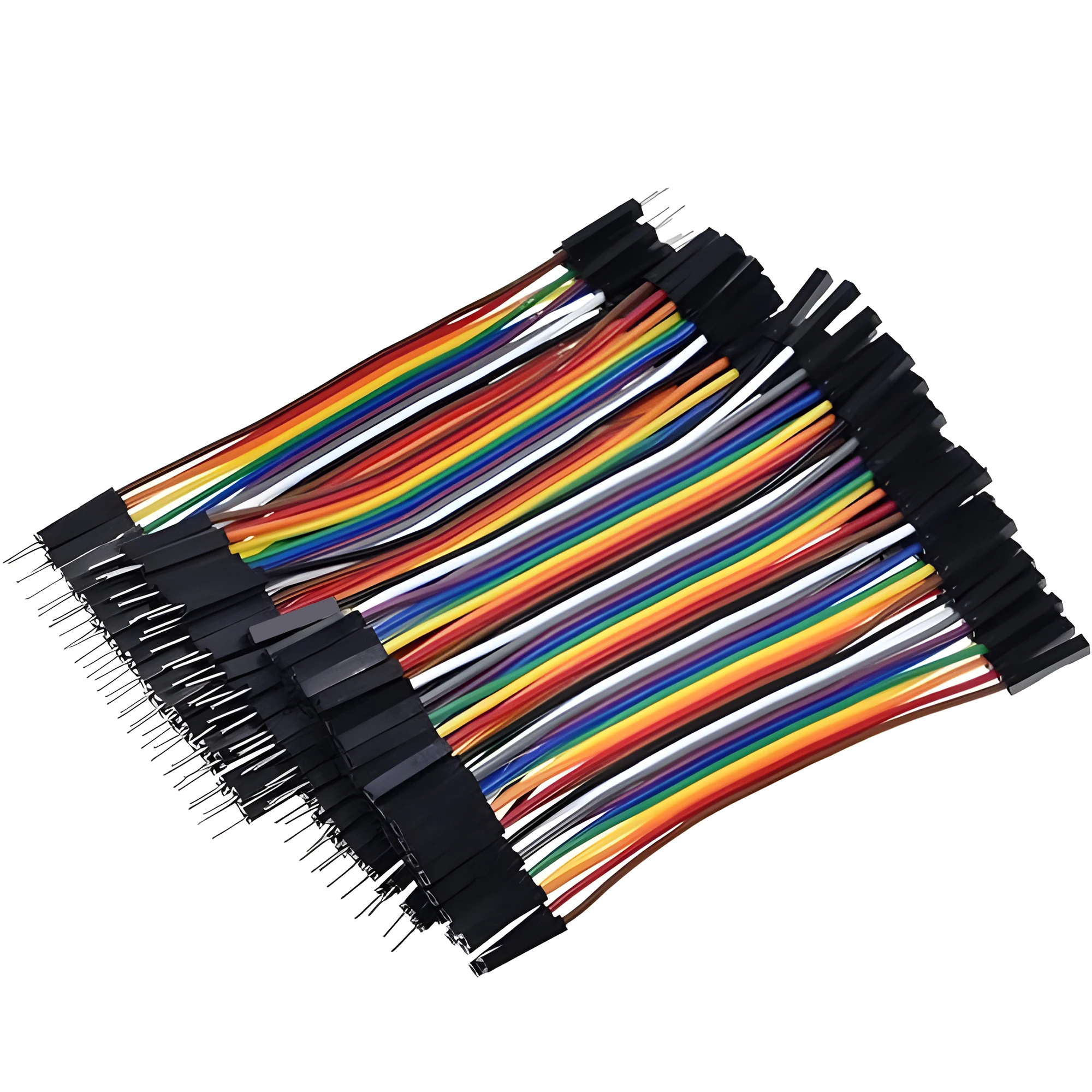 DIY Jumper Wire Kit with 40-Pin Connectors - Assorted Lengths and Genders