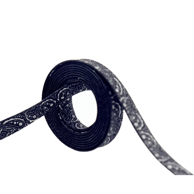 Coolstring 8MM Peacock Pattern Printing Flat ShoeLaces Black&White Women Canvas Customized Shoe Laces Charmed Easy Hat Ropes