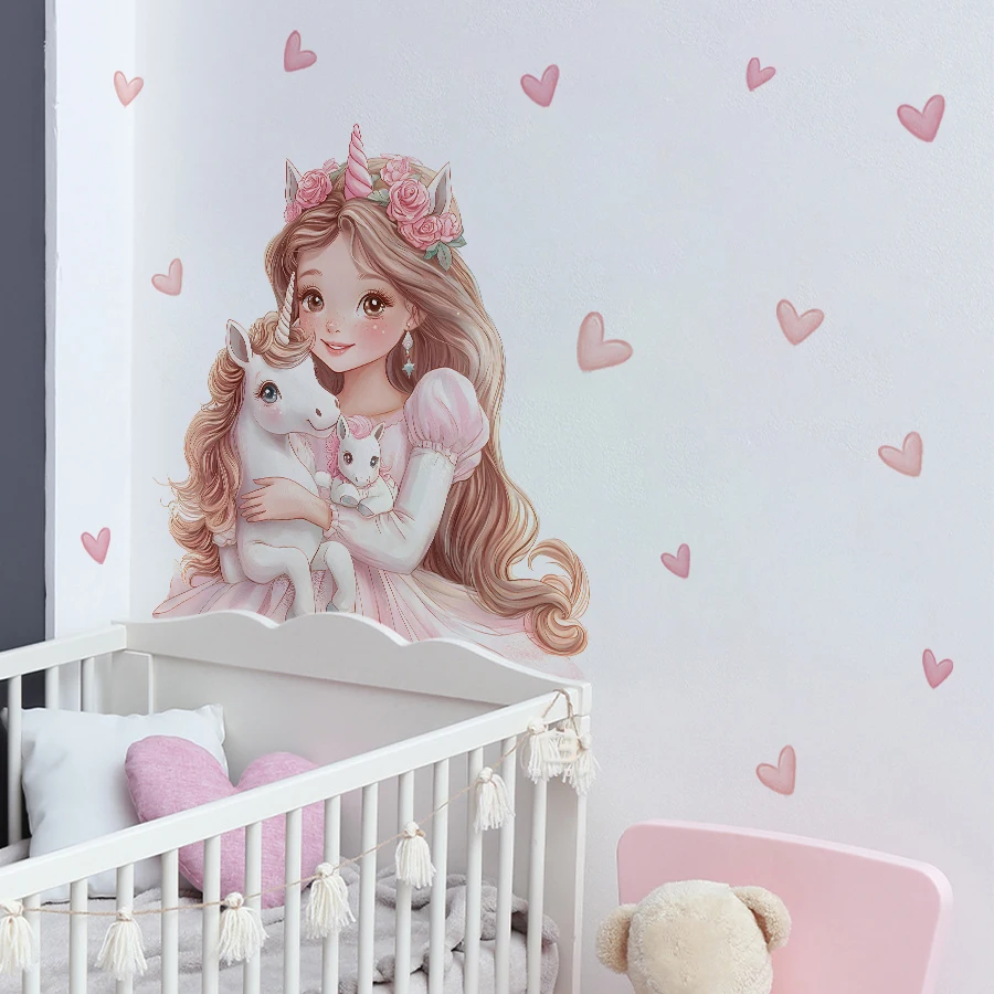 Unicorn & Girl Switch Sticker 2