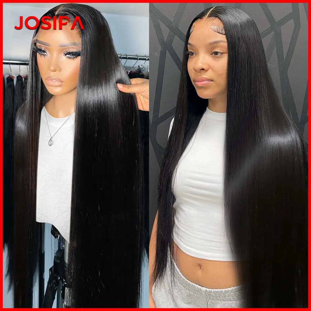 

Bone Straight 13x4 13x6 Hd Transparent 30 40 Inches Lace Front Human Hair Wigs Brazilian Hair Lace Frontal Wigs For Black Women