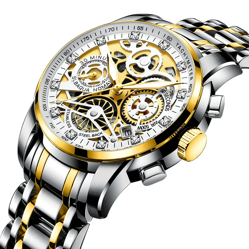 

Flywheel Rotating Window Mens Watches Auto Date Men Quartz Watch Waterproof Male Clock Relogios Relogio Luxury Fashion Luminous