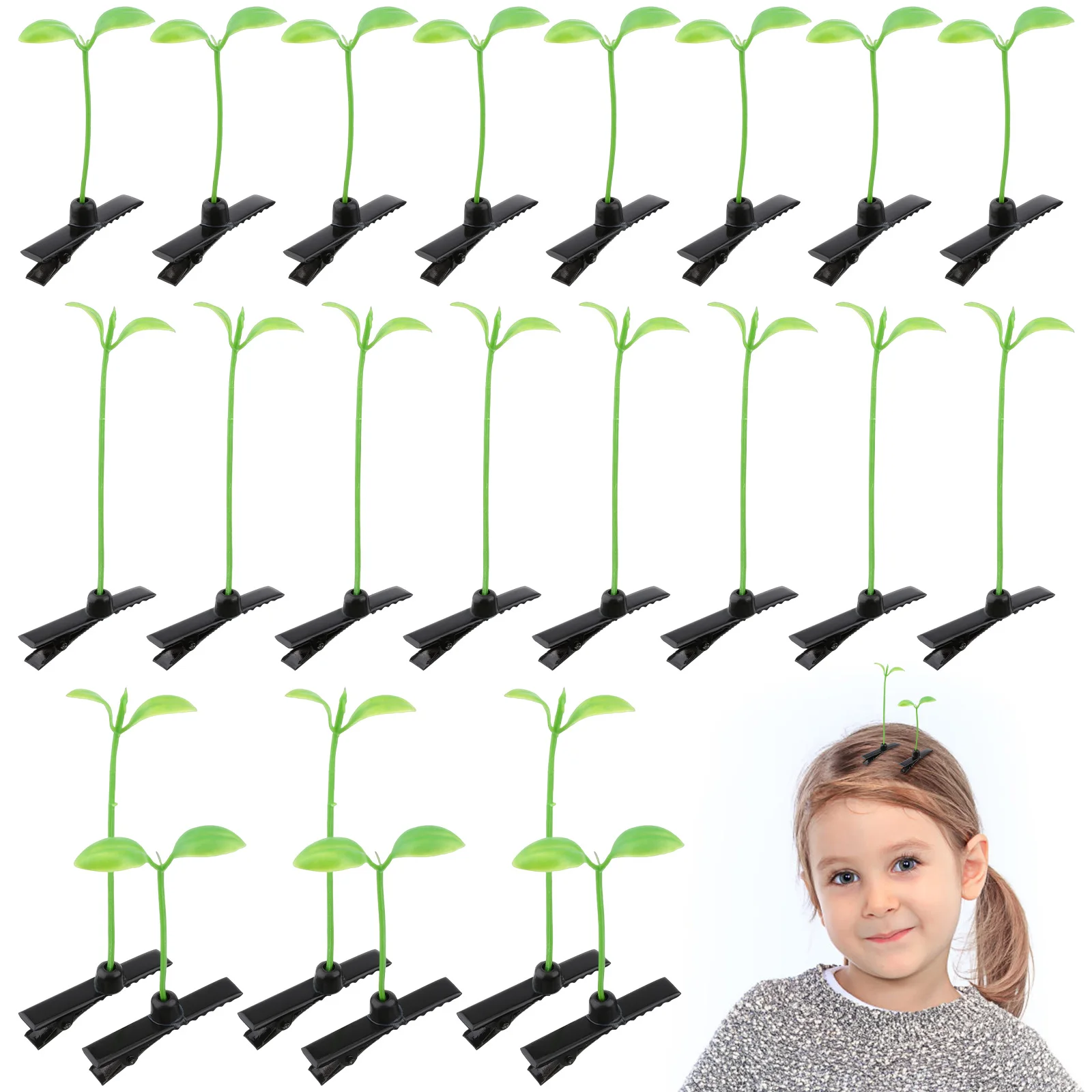 

50pcs Cute Little Flower Barrettes Flower Hair Pin Metal Hair Styling Pin Bean Hair Ornaments Baby Hair Clips