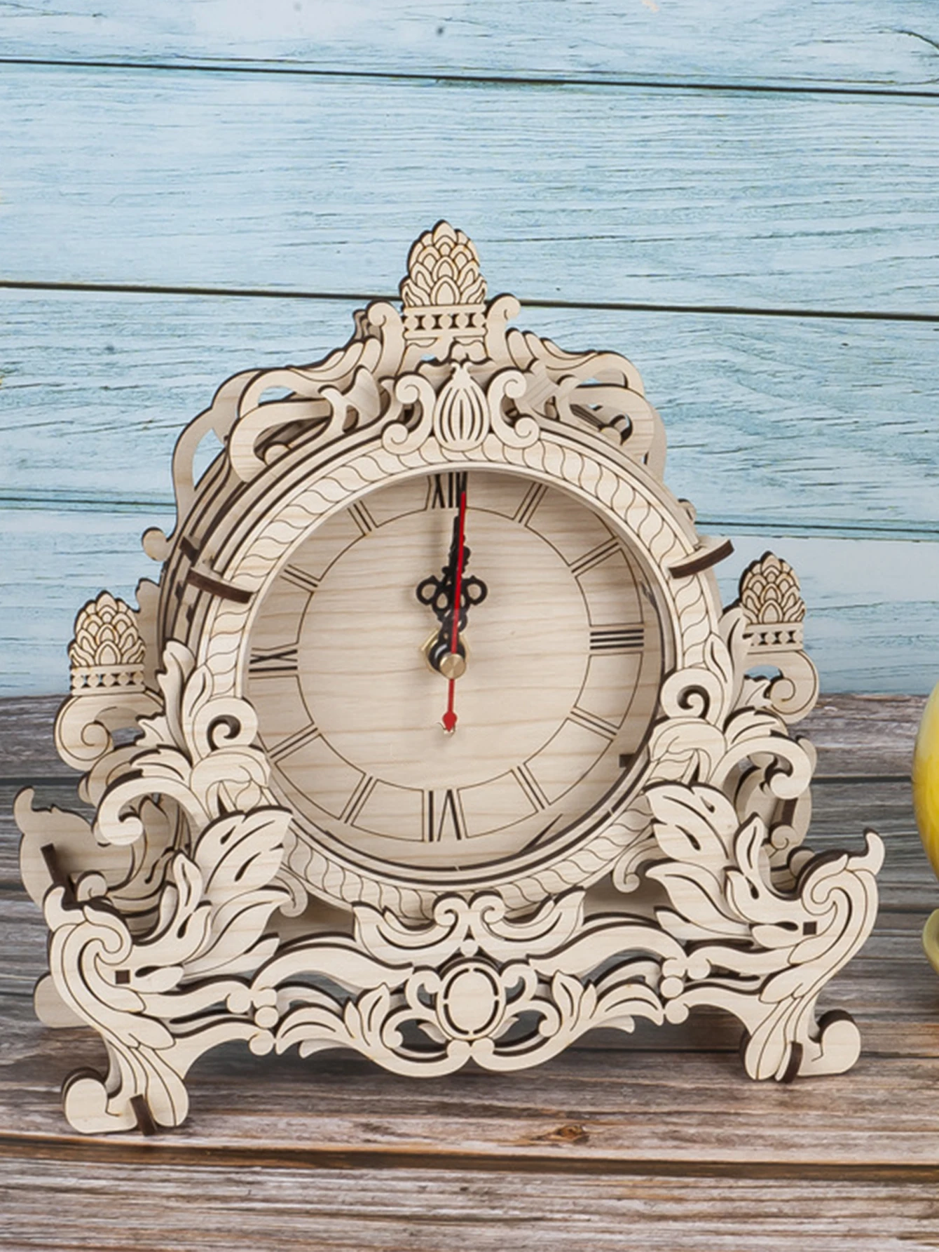 3D деревянная модель, строительные наборы, настольные часы, DIY, архитектурные строительные блоки, креативный подарок, домашний декор для семьи