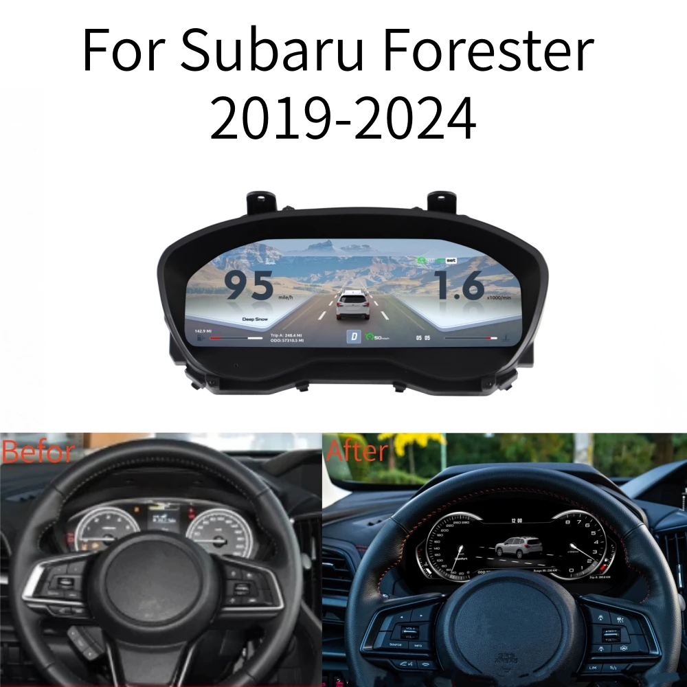 Pantalla LCD para Subaru Forester 2013-2024, Velocímetro Digital, Panel de Instrumentos Virtual, Carplay 1