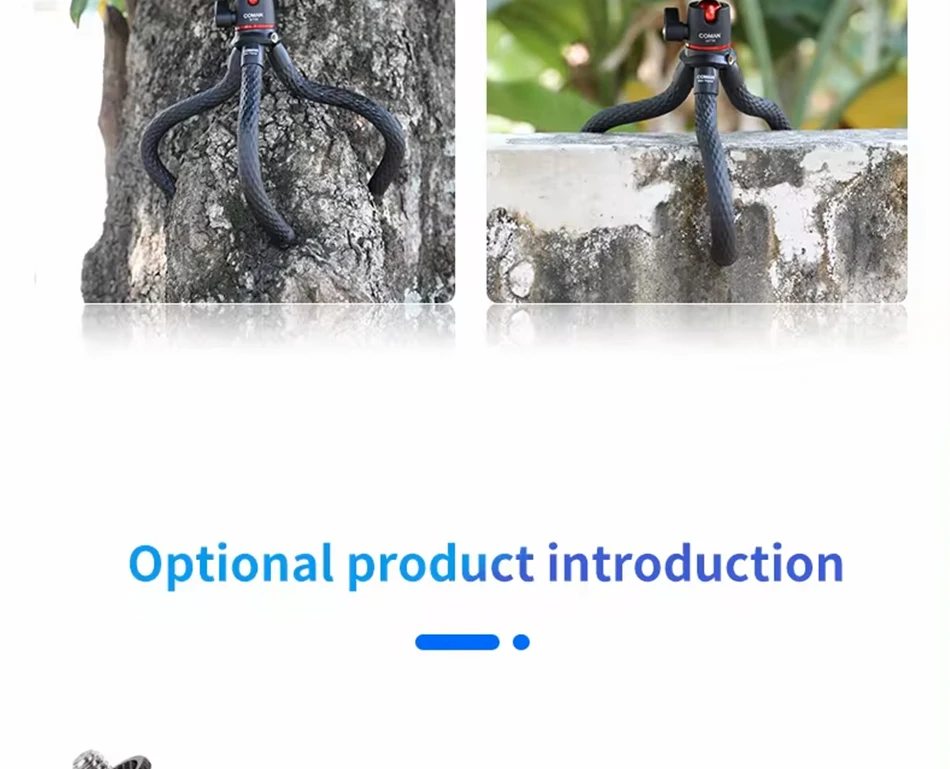 COMAN MT35 Flexibles Octopus-Stativ für Smartphone und DSLR-Kamera, 2-in-1-Design mit Handyhalterung, seitlicher Cold-Shoe-Befestigung und 1/4-Zoll-Schraube für Smartphones – Detail 17