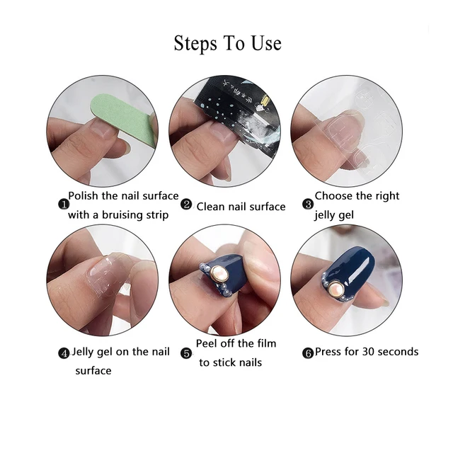 Short-Nails-Set-Press-On-Handmade-Professional-Nails-3D-Heart-Designs-Charms-Artificial-Nails-For-Teens jpg