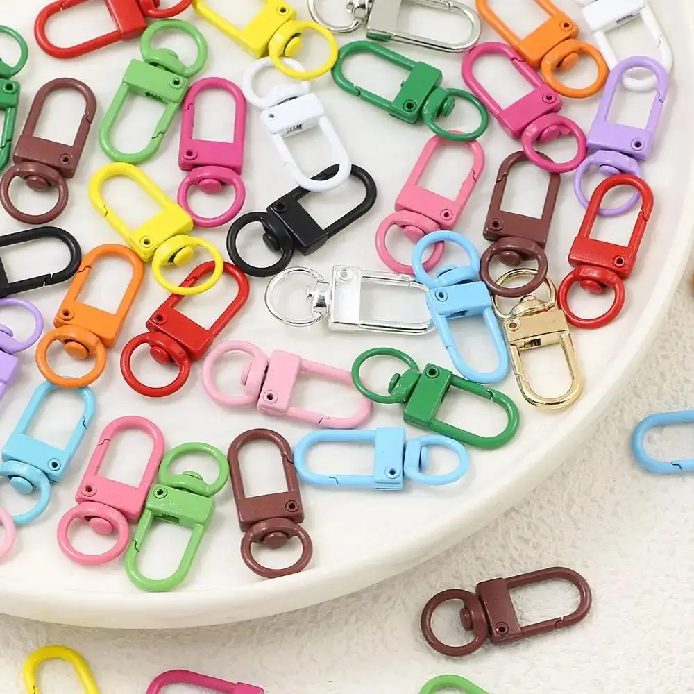 Colorful Macaron Keychain Clasps – Set of 10 for DIY Jewelry Accessories