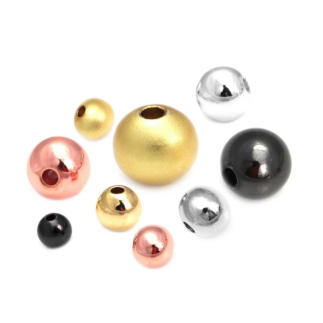 Gold Spacer Jewelry Making  Metal Round Spacers Beads Gold - 20pcs 3mm 4mm  5mm - Aliexpress