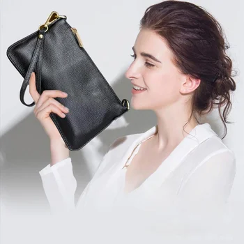 폴로 클러치 여성 기질 정품 가죽 작은 가방 클러치 미니 휴대 전화 작은 어깨 가방, 신제품 2023