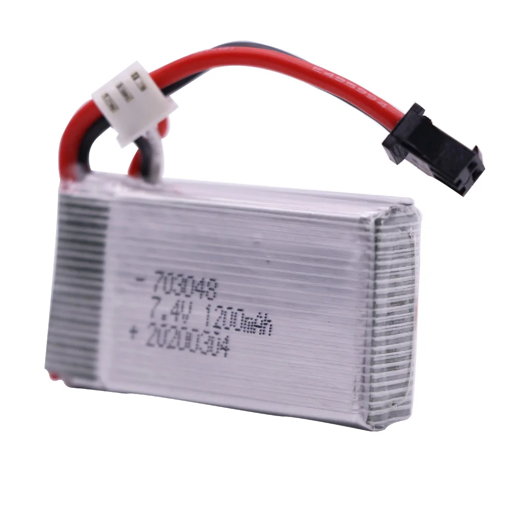 7.4V 1200mah Lipo Battery For MJXRC X600 U829A U829X X600 F46 X601H JXD391 FT007 Toys parts upgrade 7.4V 1000mah 703048 Battery 6