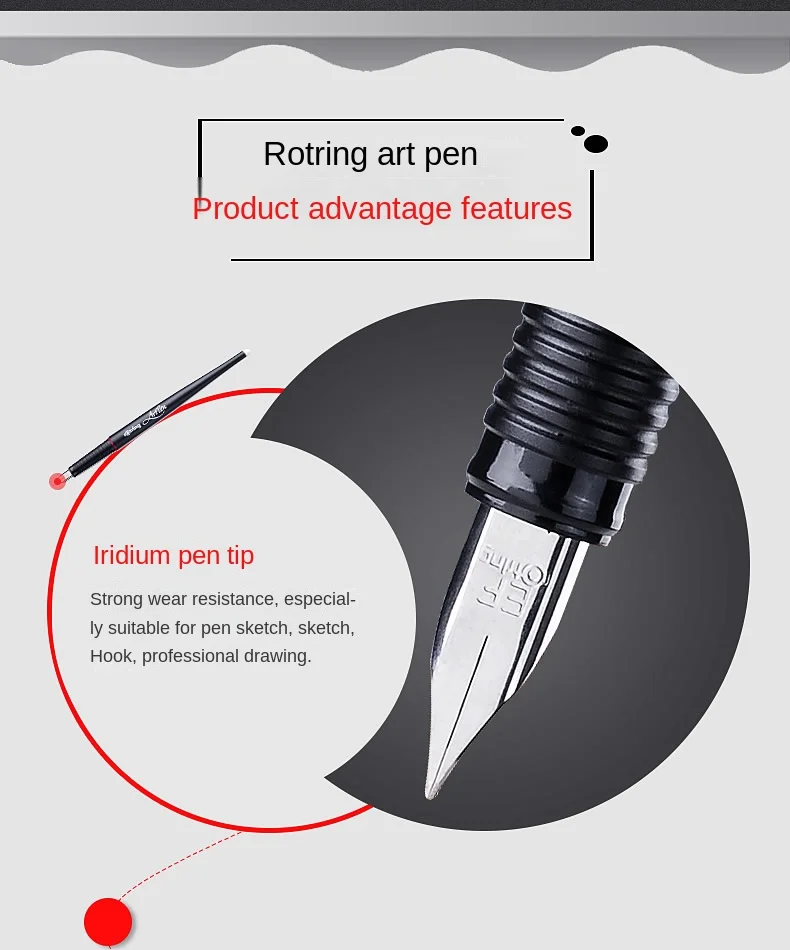 rotring Art Pen Sketch Fountain Pen professional drawing EF/ F/M/  B/1.1mm/1.5mm/1.9mm/2.3mm 1 Piece - AliExpress