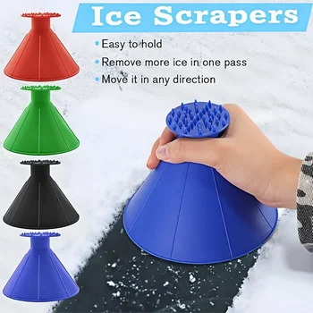 Car-mounted Snow Removal Shovel Car Window Magic Ice Scraper Oil Funnel Windshield Snow Remove Shovel Ice Scraper Cleaning Brush