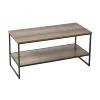 3-Piece Coffee and End Table Set, Rustic Brown 3