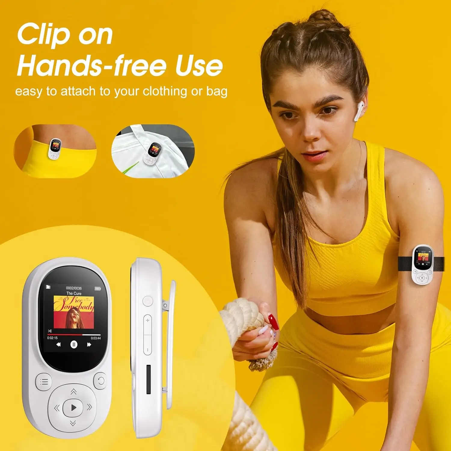 مشغل موسيقى MECHEN بسعة 32 جيجابايت ومشبك MP3 ودعم بلوتوث 5.3 - Image 3