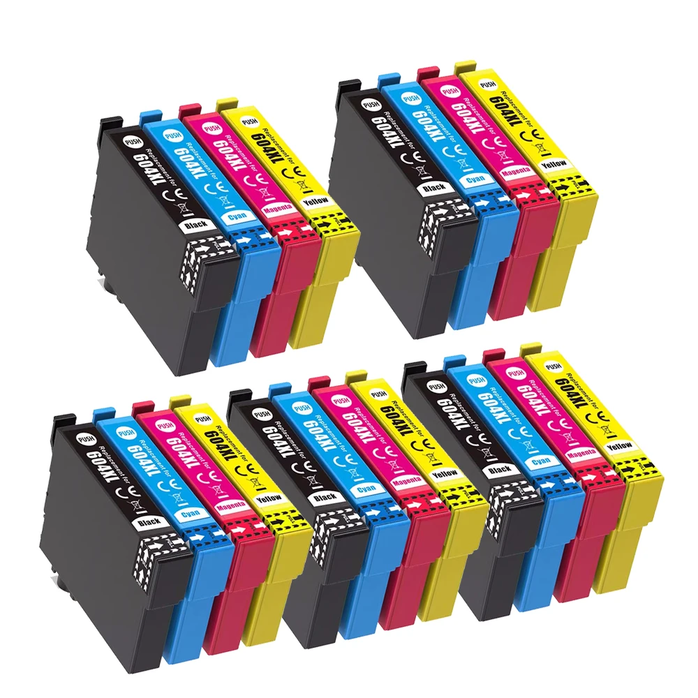 安いそれに目立つ 604XL Cartridge Ink Compatible T604XL WF Epson For XL T604 プリンタアクセサリ