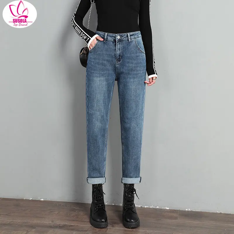 

8XL Harem Pants Vintage High Waist Jeans Woman Boyfriends Women's Jeans Full Length Mom Jeans Cowboy Denim Pants Vaqueros Mujer