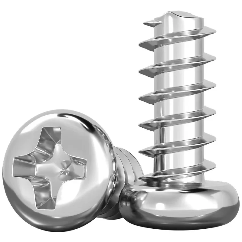 Vis à Tête Cylindrique Bombée Large Réduite Phillips Inox A2 - Tête