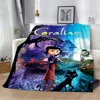 Coraline Sofa Blankets and Throws Cute Throw Blanket Luxury Fluffy Plaid Microfiber Bedding Interior for Home Beach Towel Knee & 4
