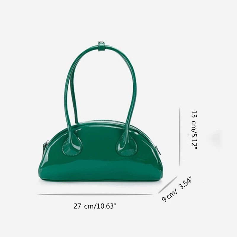 Elegant Top Handle Handbag Underarm Bags PU Shoulder Purse for Women Girls E74B