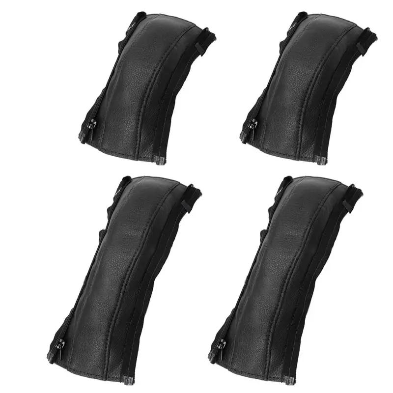 4 pc Baby stroller Handle PU Leather Pushchair Armrest for Case Protective Cover