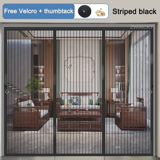 Magnetic Door Screen Mosquito Net Multiple Sizes Summer Anti insect Mesh Automatic Closing Curtain Applicable to glass doors 5
