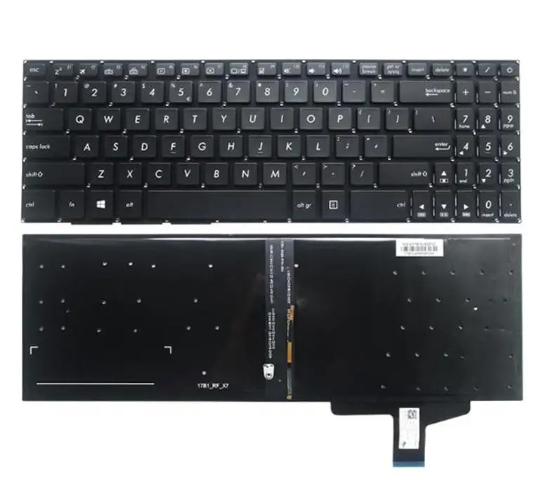 Nuovo Per Asus N580 N580V N580Vd N580Vn N580Gd Nx580V Nx580Vd M580 Tastiera Retroilluminata Usa