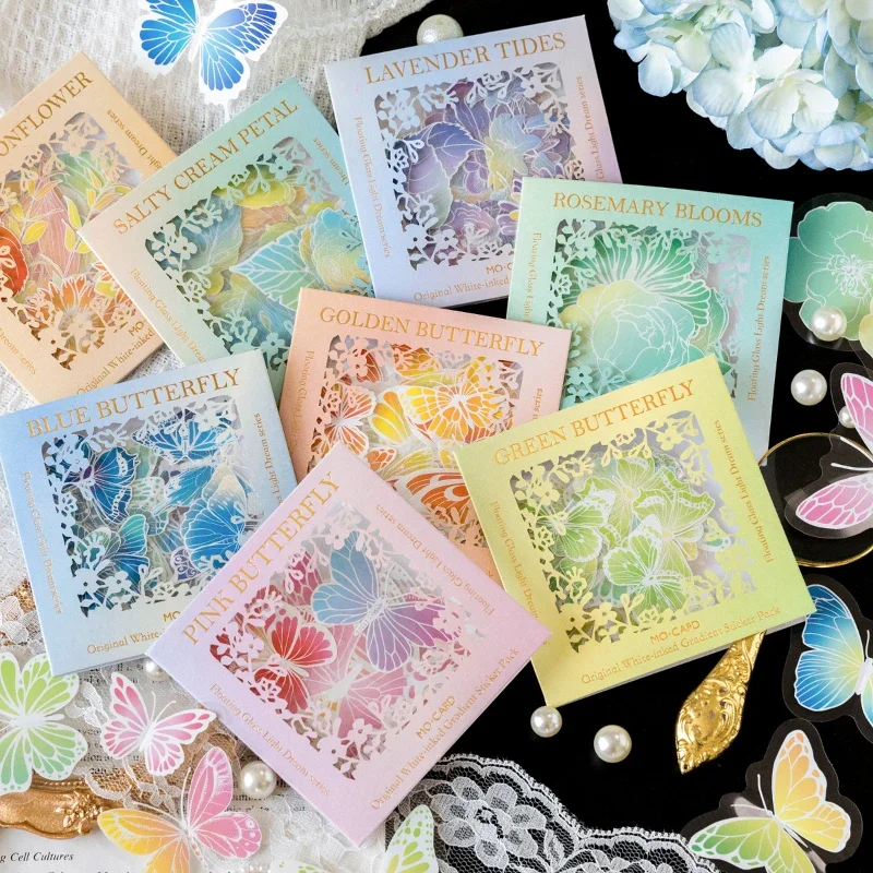 

Journamm 30pcs/pack Butterfly Stickers for Junk Journal Waterproof PET DIY Scrapbooking Collage Photo Aesthetics Decor Stickers