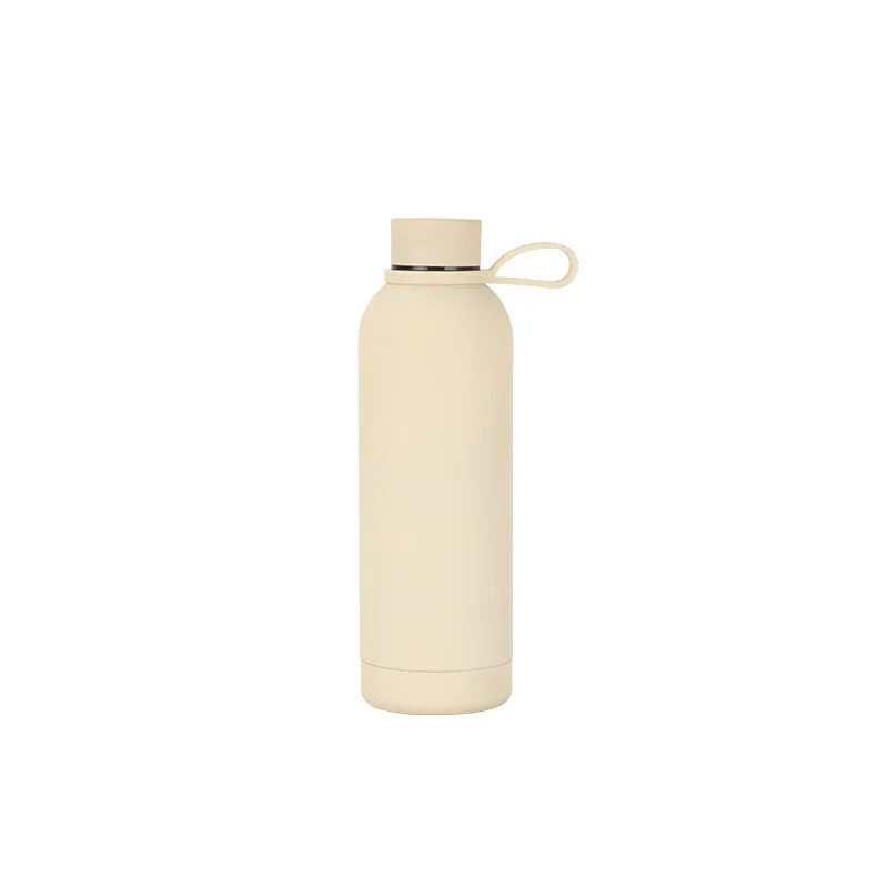 Edelstahl-Flasche im USA-Stil mit kleinem Mund, Outdoor-Sport, tragbare Thermoskanne, Hebering, Wasserflasche – Detail 8
