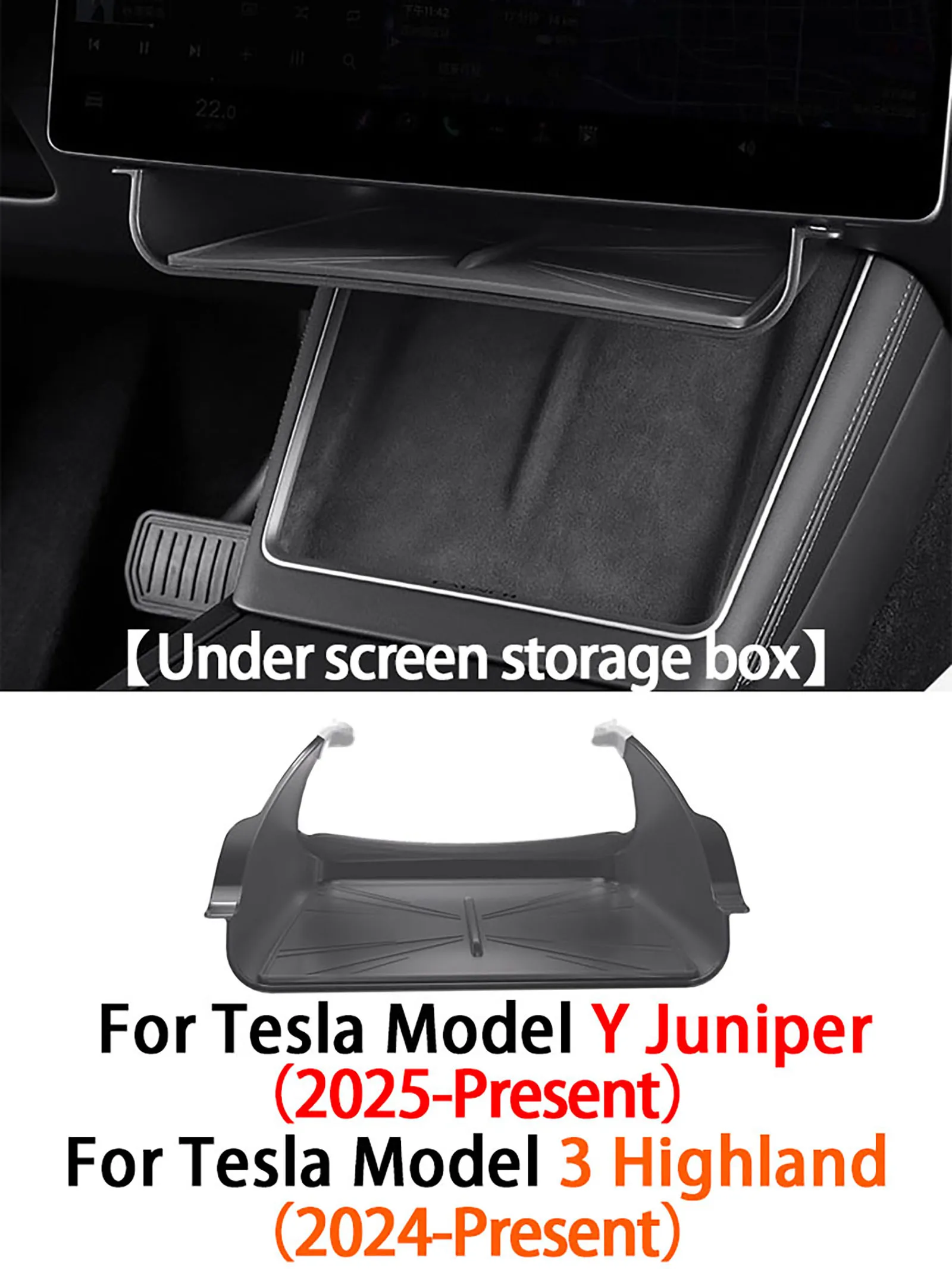 For Tesla Model Y Juniper 2025 And Model 3 Highland 2024-2025 Hidden Storage Box