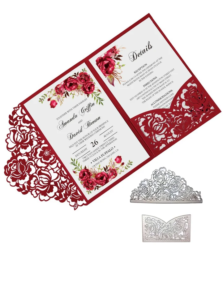 Fiori fustelle in metallo Stencil per fai da te Scrapbooking carta
