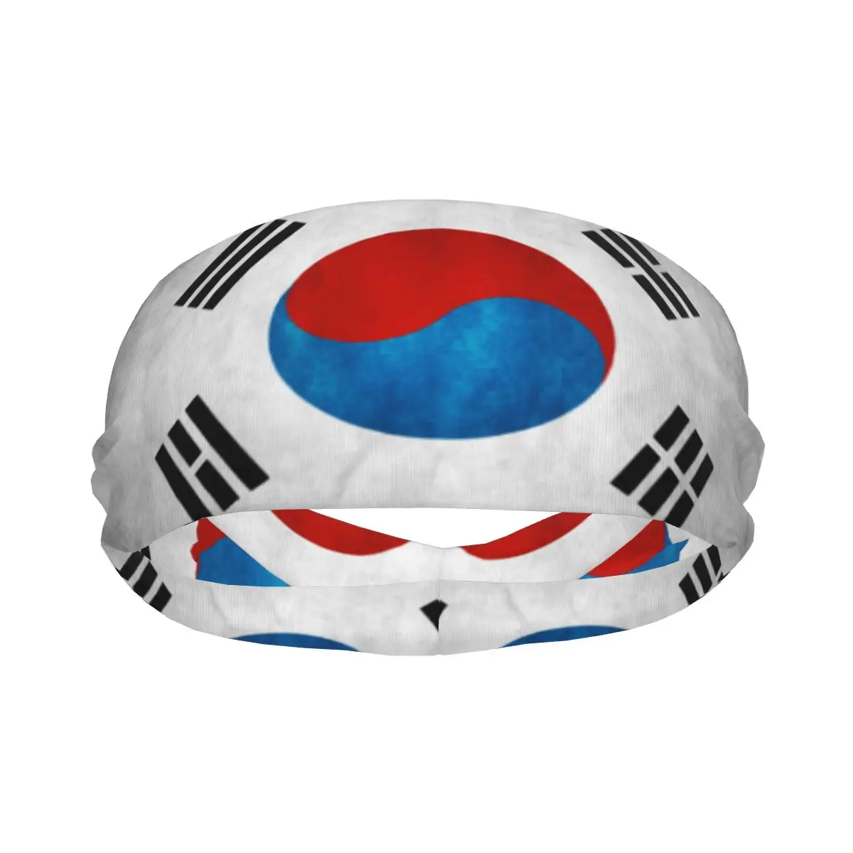 

Flag Of South Korea Elastic Hair Band Yoga Headband Makeup Hair Hoop Headwrap