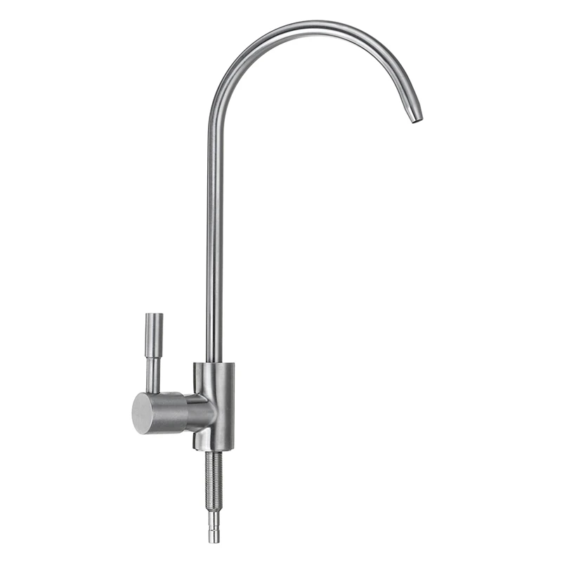 

304 Stainless Steel Kitchen Faucet Reverse Osmosis Faucet Water Filter Purifier Single Lever Hole Direct Drinking Tap Cold Water