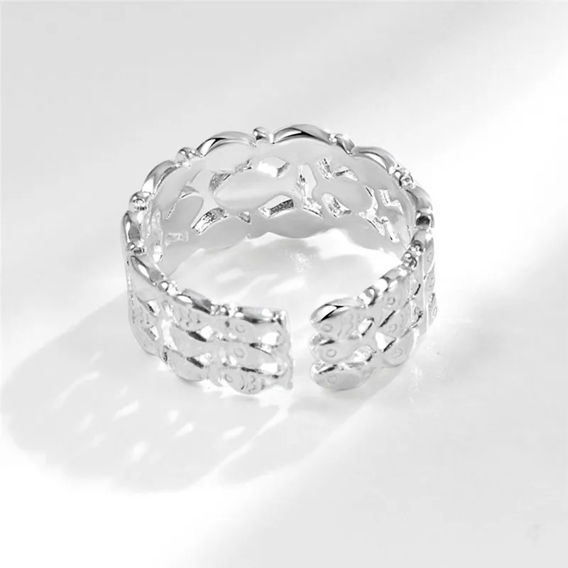 Creative Sweet 925 Sterling Silver New Fashion Shoal Of Fish Multilayer Bridal Sets Rings For Women Girl Fine Jewelry LR273 4