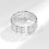 Creative Sweet 925 Sterling Silver New Fashion Shoal Of Fish Multilayer Bridal Sets Rings For Women Girl Fine Jewelry LR273 4