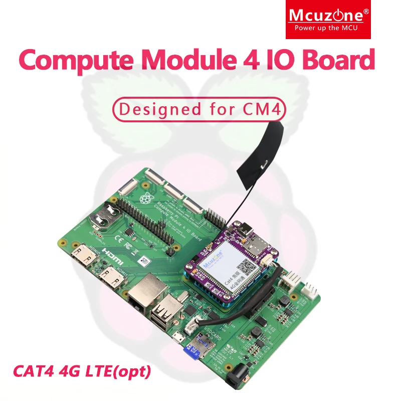 Modulo Di Calcolo Raspberry Pi 4 Scheda Io, Bcm2711, Una Piattaforma Di Sviluppo Per Dissipatore Di Calore Cm4, Modulo 4G Lte, Scheda Io Cm4