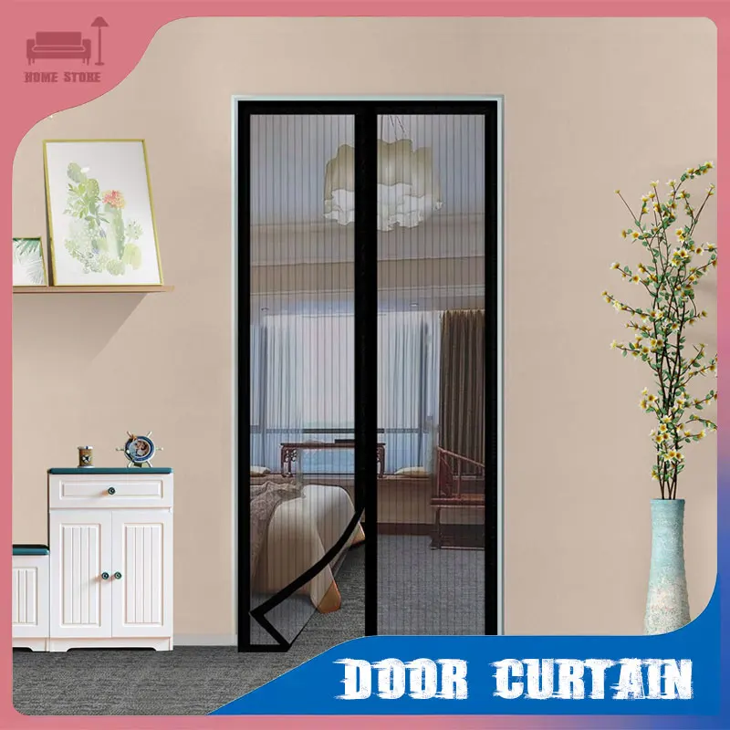 Anti Mosquito Door Screen No Punching Magnetic Automatic Closing Invisible Mesh Curtain