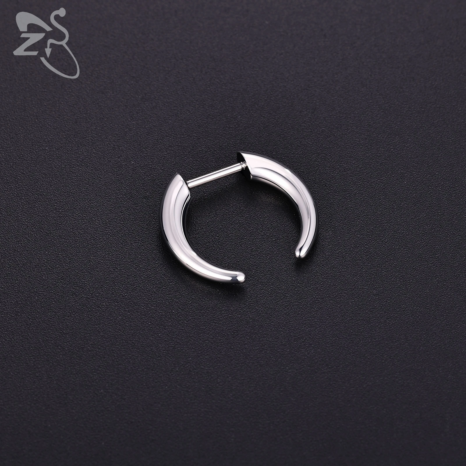 ZS 1개 16G 스테인리스 스틸 셉텀 피어싱 플러그 인 노즈 링 블랙 샤프 콘 이어 헬릭스 노스트릴 피어싱 주얼리 8/10mm