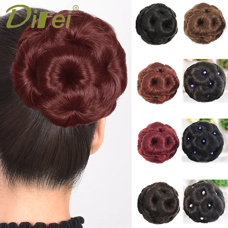 

DIFEI Bun Synthetic Pony tail Hair Extensions Wigs Free Shipping Clip In Woman Ponytail Tail Chignon Hair Colets Natural