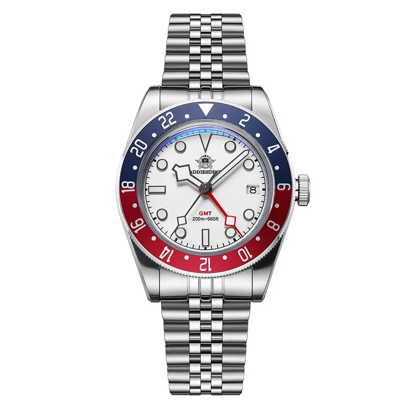 ADDIESDIVE GMT ダイバー ウォッチ 200m防水 腕時計 Amazon.co.jp: ADDIESDIVE GMT 腕時計 男性用 ダイブ 防水 発光