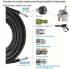 1pc Sewer Jetter Kit For Pressure Washer,20FT-200FT5800PSI Drain Cleaner Hose,1/4 Inch NPT 4