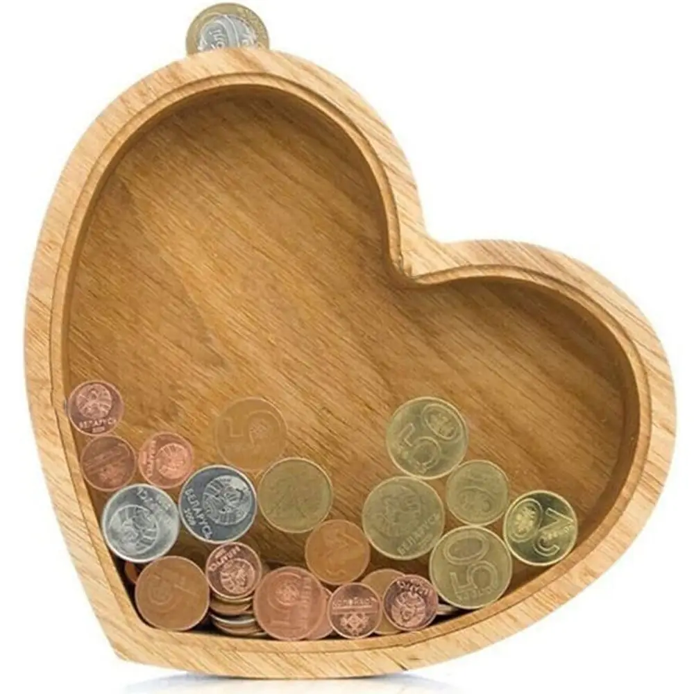 Salvadanaio in legno a forma di cuore con finestra trasparente_voghion.com