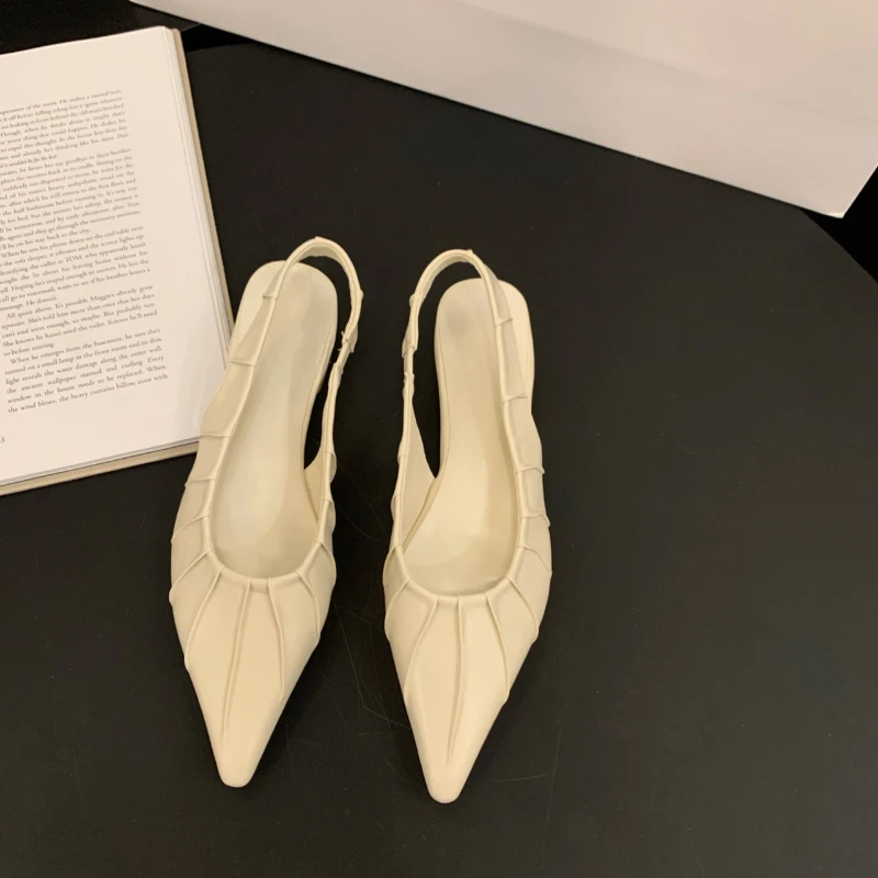 Hot Sale Women's Shoes Slingbacks Women's High Heels Fashion Lace-up Cuff Office and Career New Plus Size Toe Cap Sandals