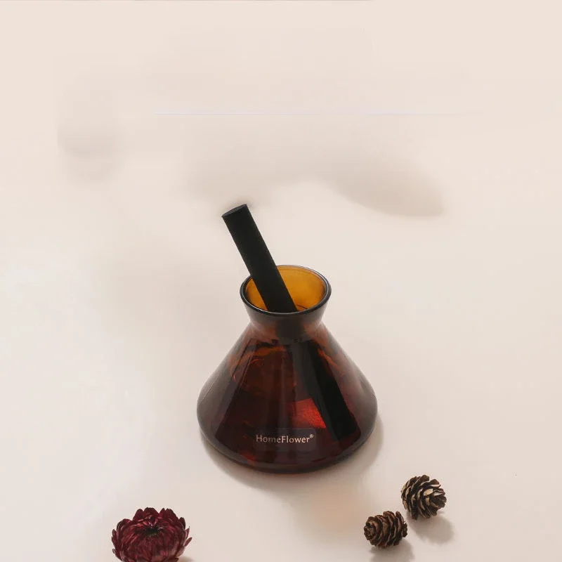 Rattan Essential Oil Diffuser Bottle, Glass Perfume Decoration, No Fire, Hotel, Household, Bedroom, Room, Creative