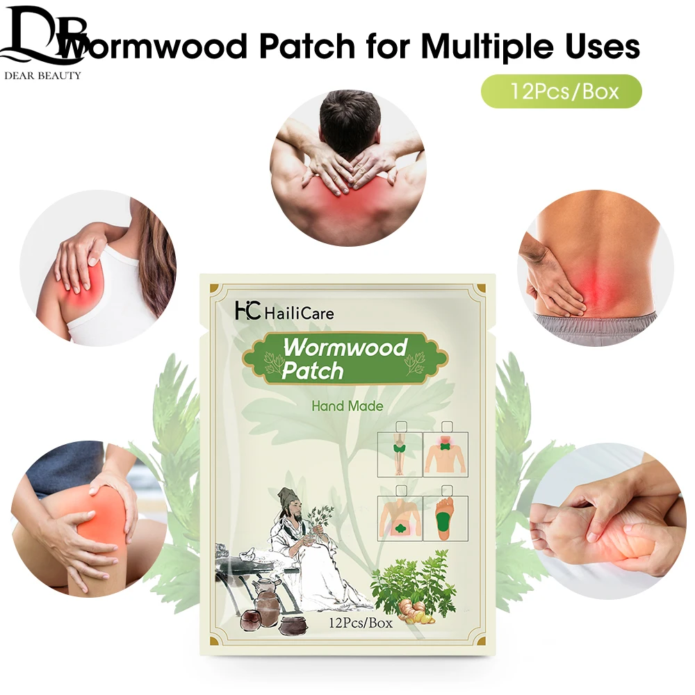 

Pain Relief Wormwood Patch Muscle Joint Aches Knee Neck Back Body Plaster Mugwort Paste Herbal Wormwood Arthritis Sticker
