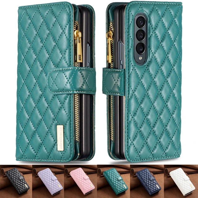 Galaxy Z Fold 3 Exec Magnetic Wallet Case  Samsung Galaxy Z Fold 3 Wallet  Case - Mobile Phone Cases & Covers - Aliexpress