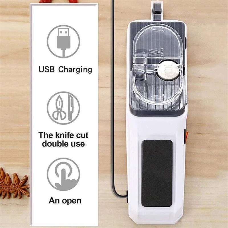Electric Sharpener Kitchen Knife Sharpening Kitchen Sharpening Stone Grinder Home Sharpener Portable Sharpener for Kitchen Knife