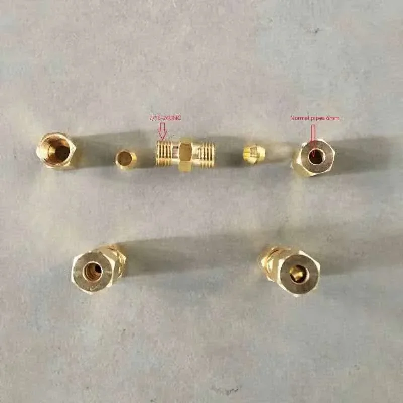 Auto Brake Hose Brass Fittings 3/16" Export Brake Lines Pipe Union Fittings Straight Brass Connector Car Accessories brake oil connector brake adapter car brake pipe repair kit